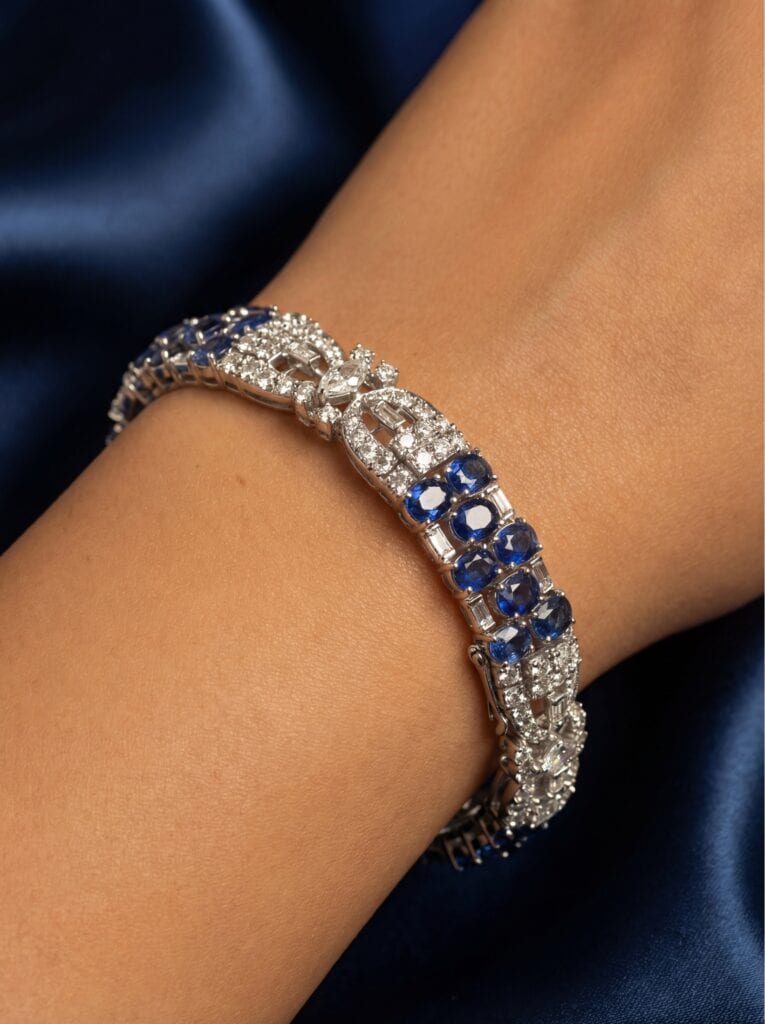 Royal Bangle Sapphire Diamond Bracelet