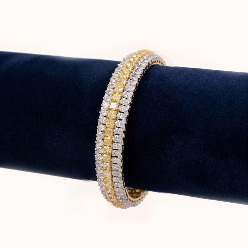 Yellow Diamond Bangles