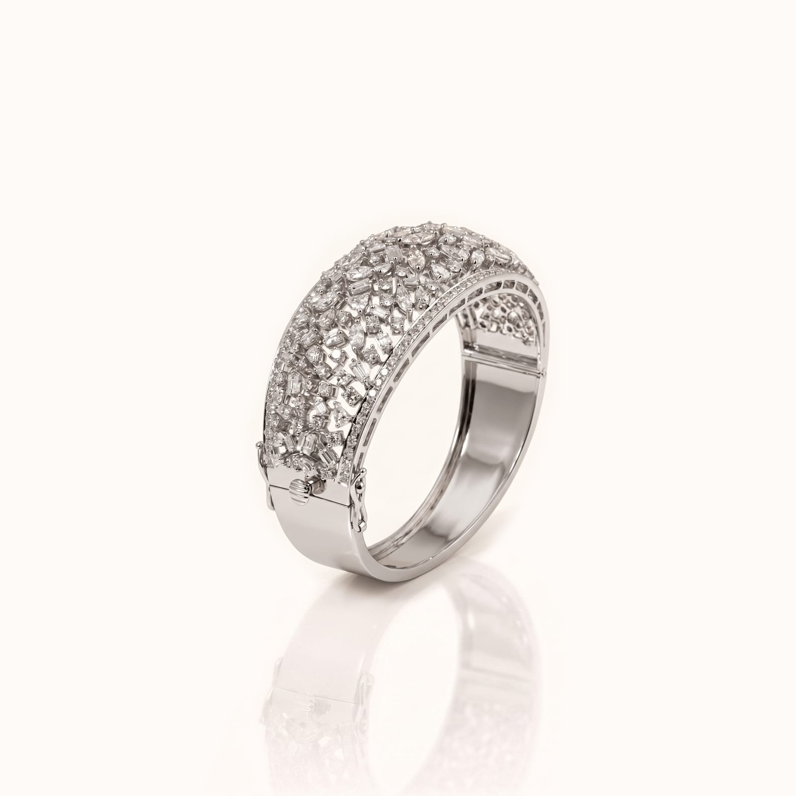Diamond Multi-Shape Cuff Bangle