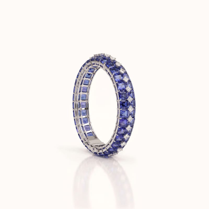 Tanzanite Diamond Bangle