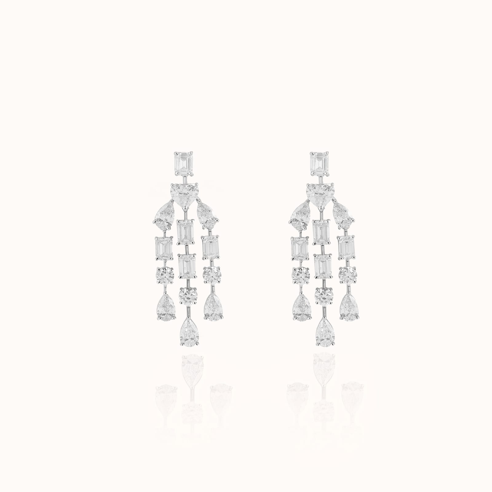 Geometric Diamond Chandelier Earrings
