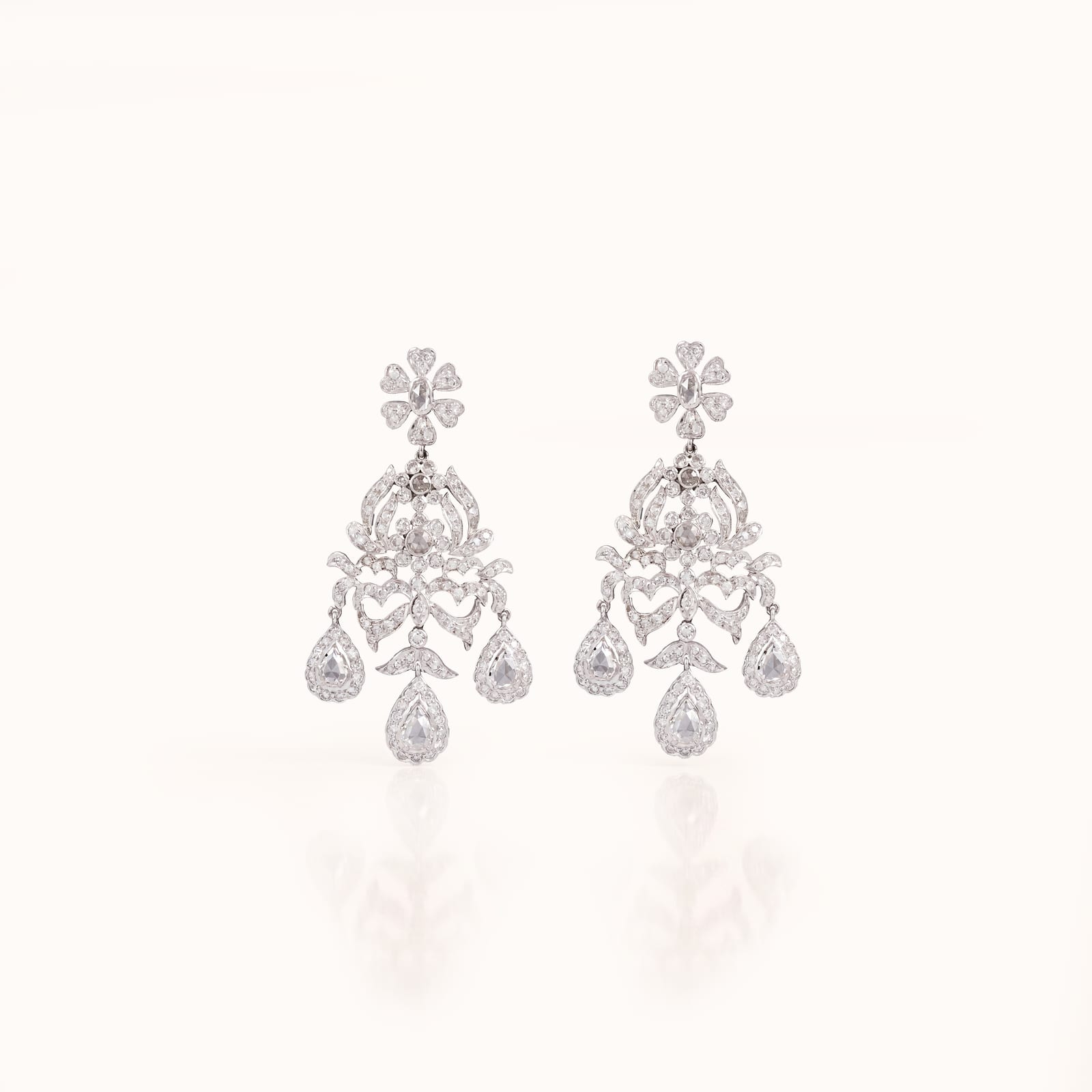 Diamond Cascade Chandelier Earrings