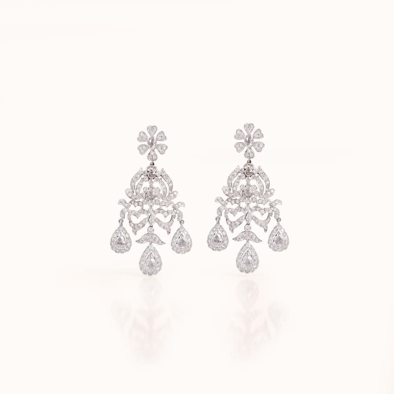Diamond Cascade Chandelier Earrings
