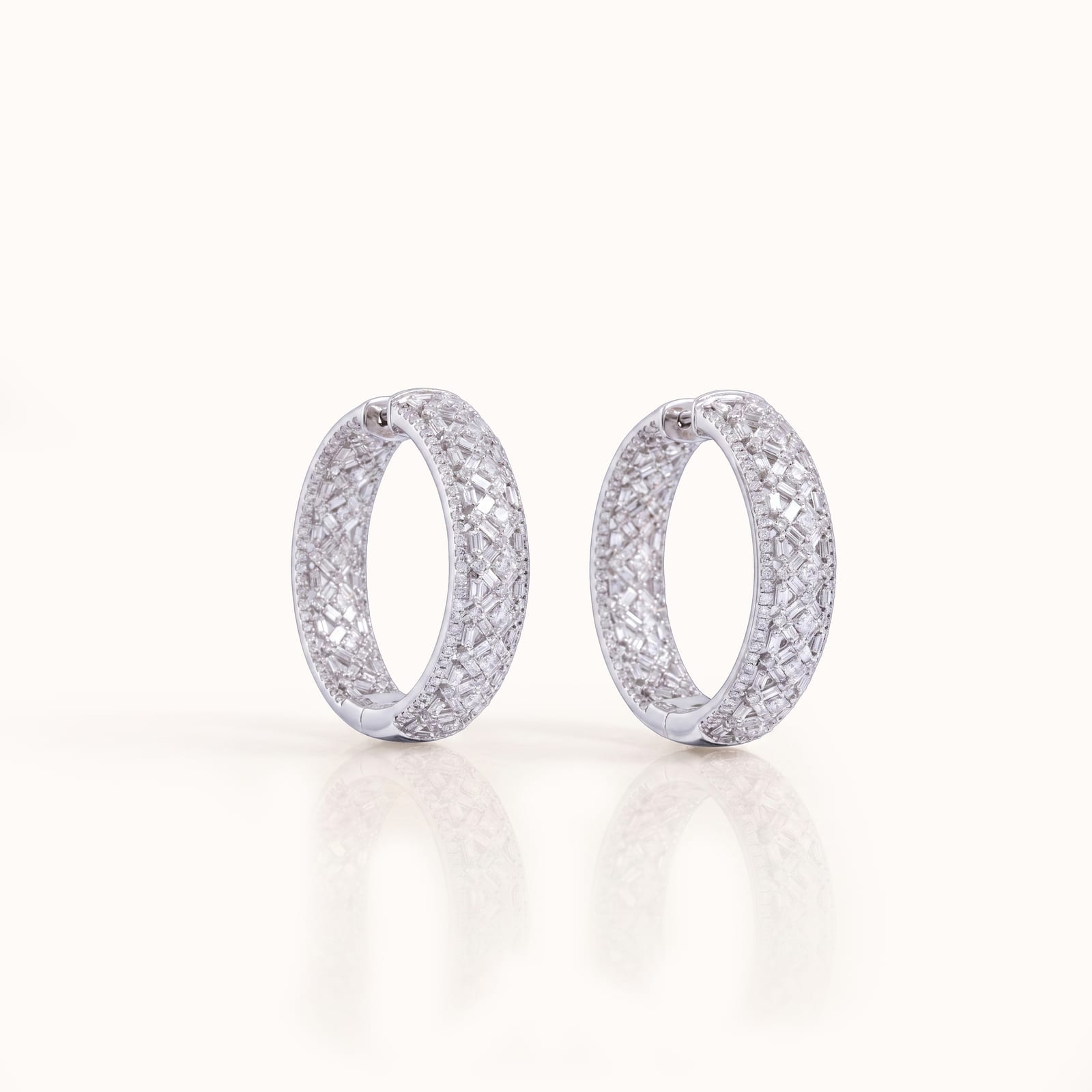 Diamond Pavé Hoop Earrings