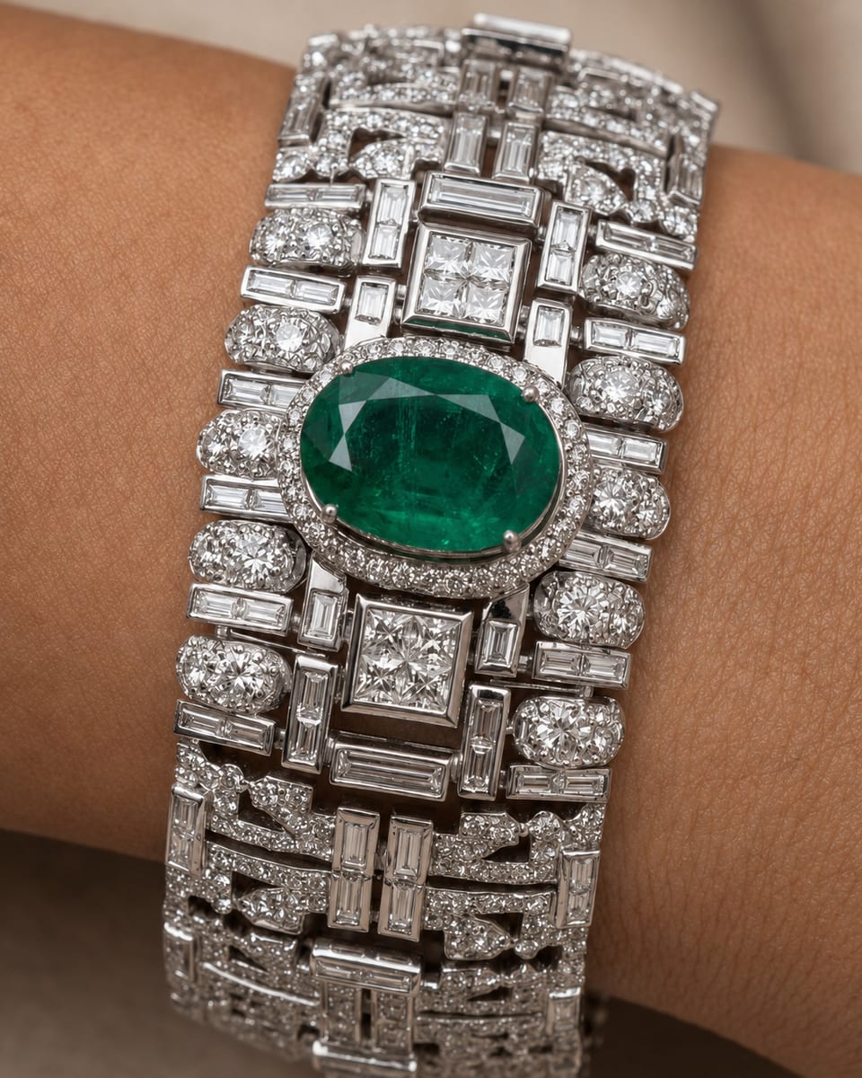 Emerald Diamond Bracelet