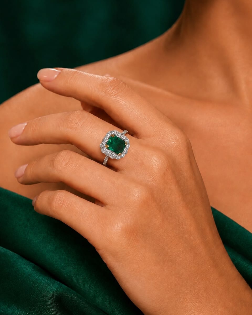 Emerald Solitaire Ring