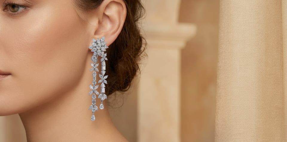 BDK Diamond Cascade Earrings
