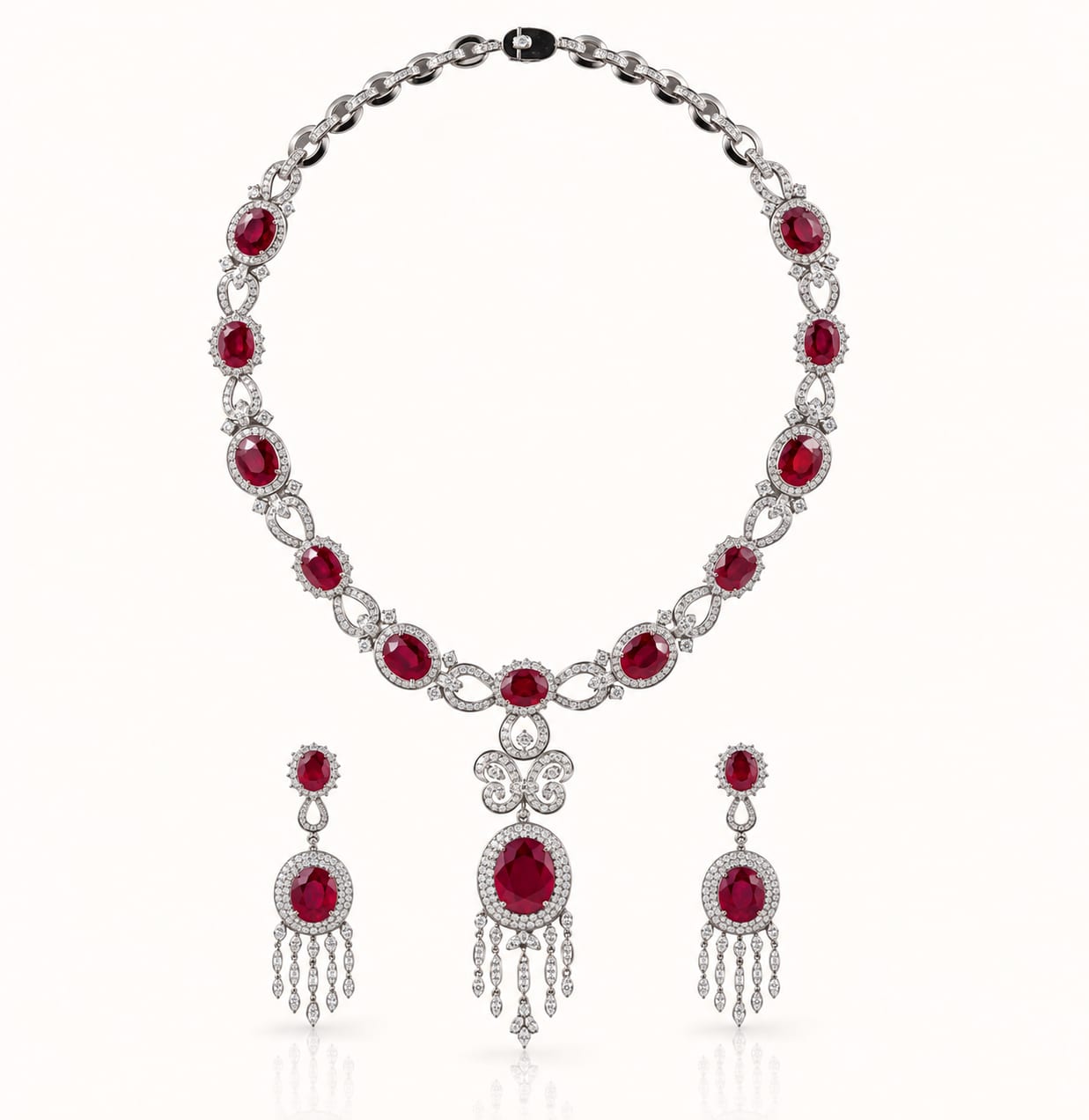 Ruby Heritage Necklace Set