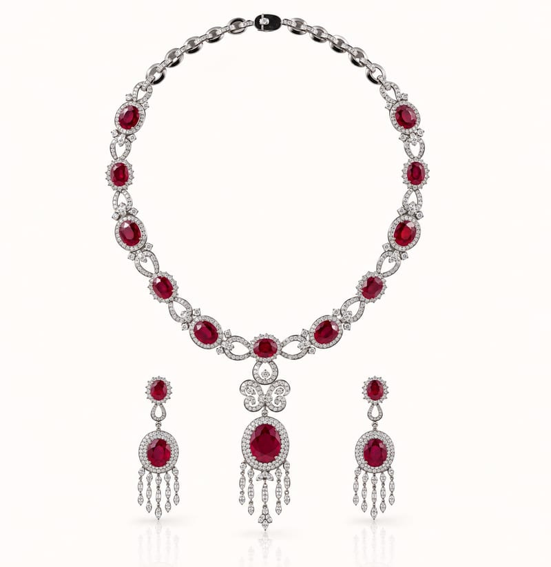 Ruby Heritage Necklace Set