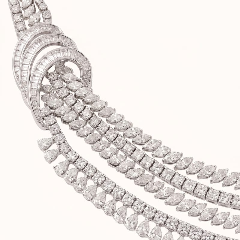 Diamond Multi-Row Collar Necklace · View 2