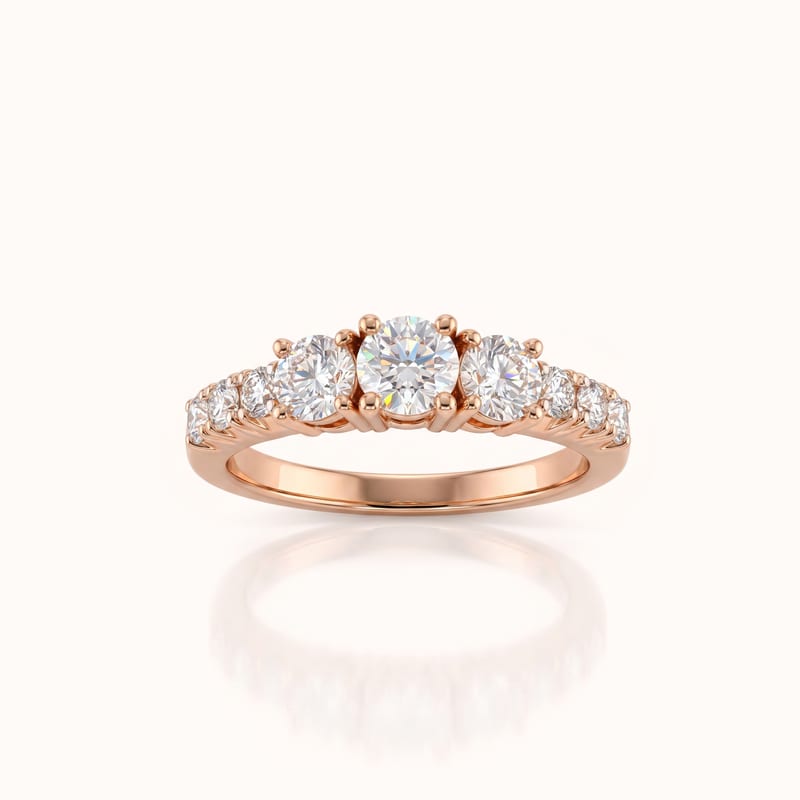 Rose Gold Trilogy Ring