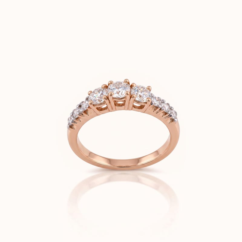 Rose Gold Trilogy Ring