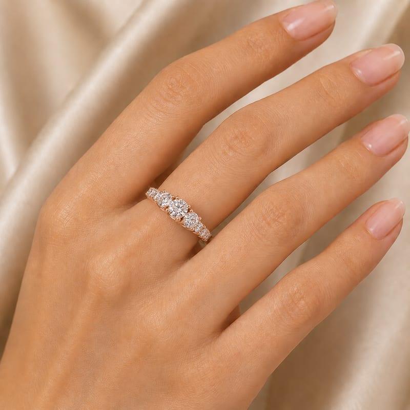 Rose Gold Trilogy Ring