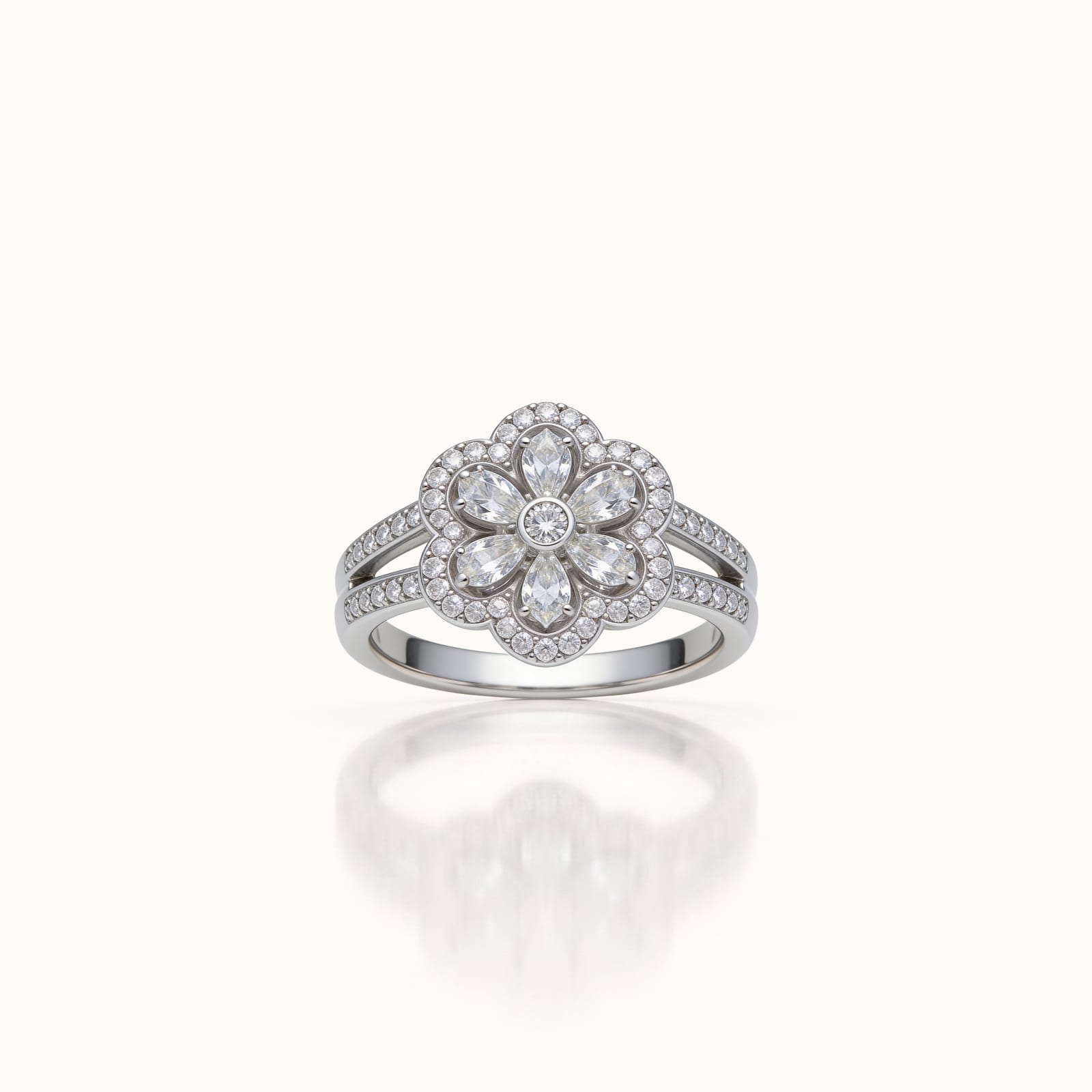 Floral Diamond Ring