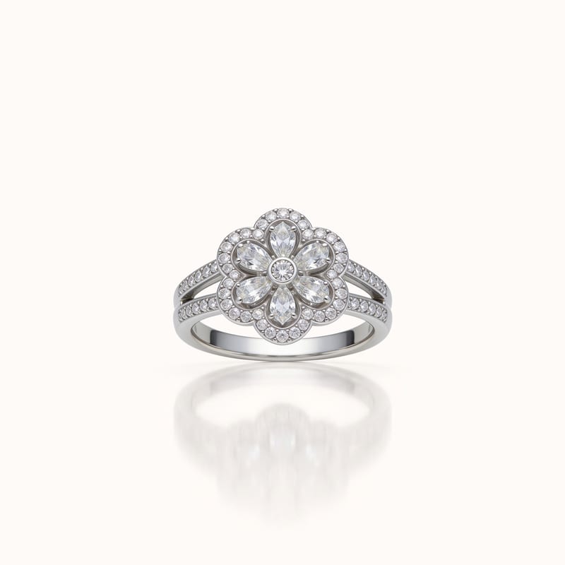 Floral Diamond Ring