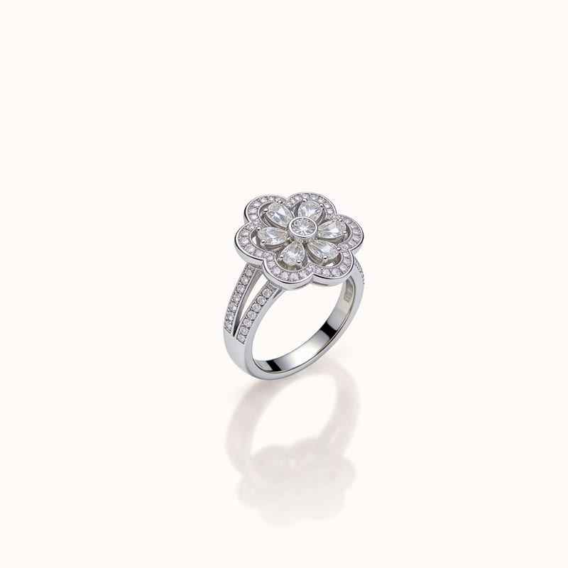 Floral Diamond Ring