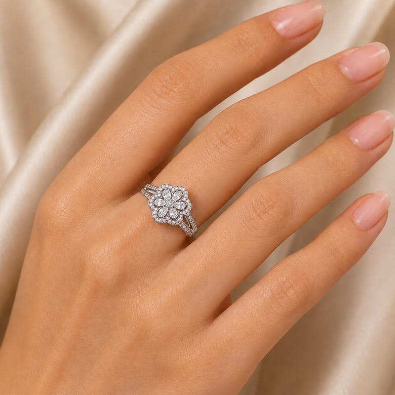 Floral Diamond Ring