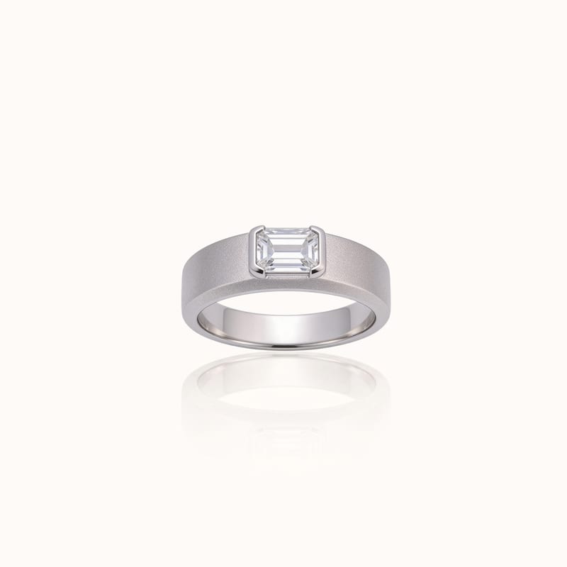 Mens Emerald Cut Ring