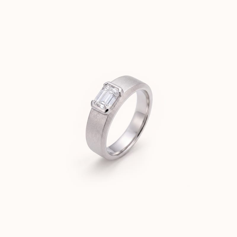 Mens Emerald Cut Ring · View 2