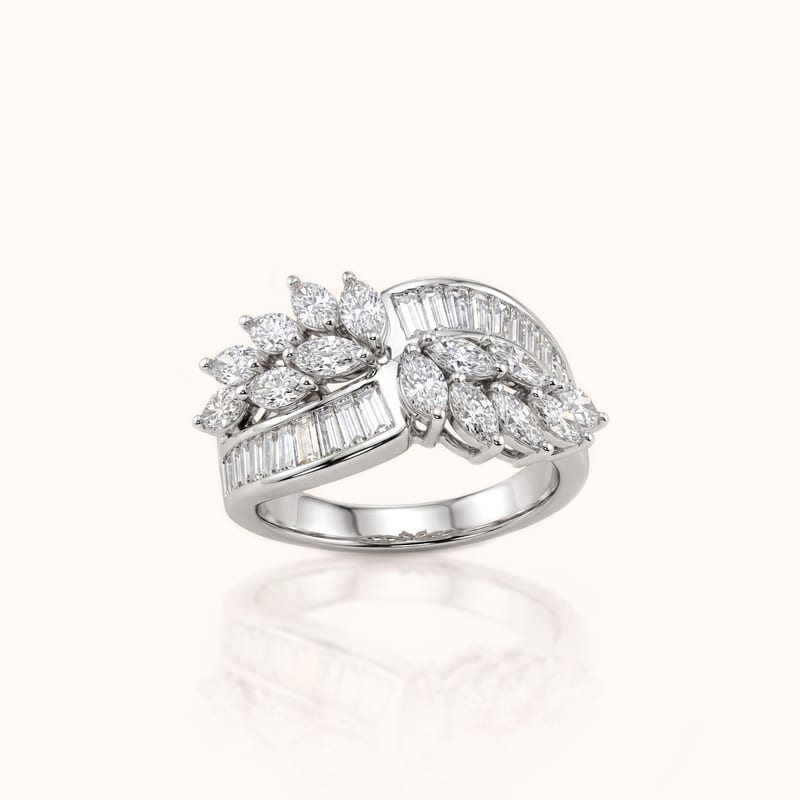 Floral Baguette Ring