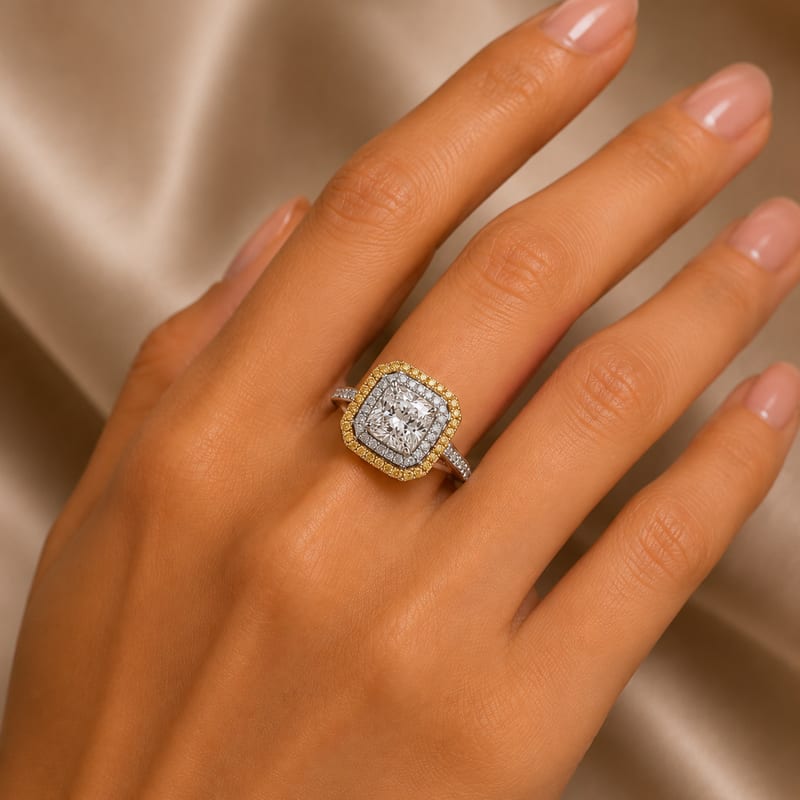 Diamond Orbit Ring