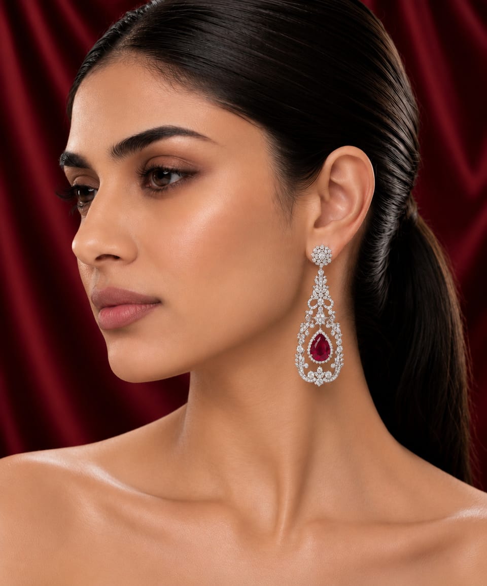 Ruby Elizabethan Earrings